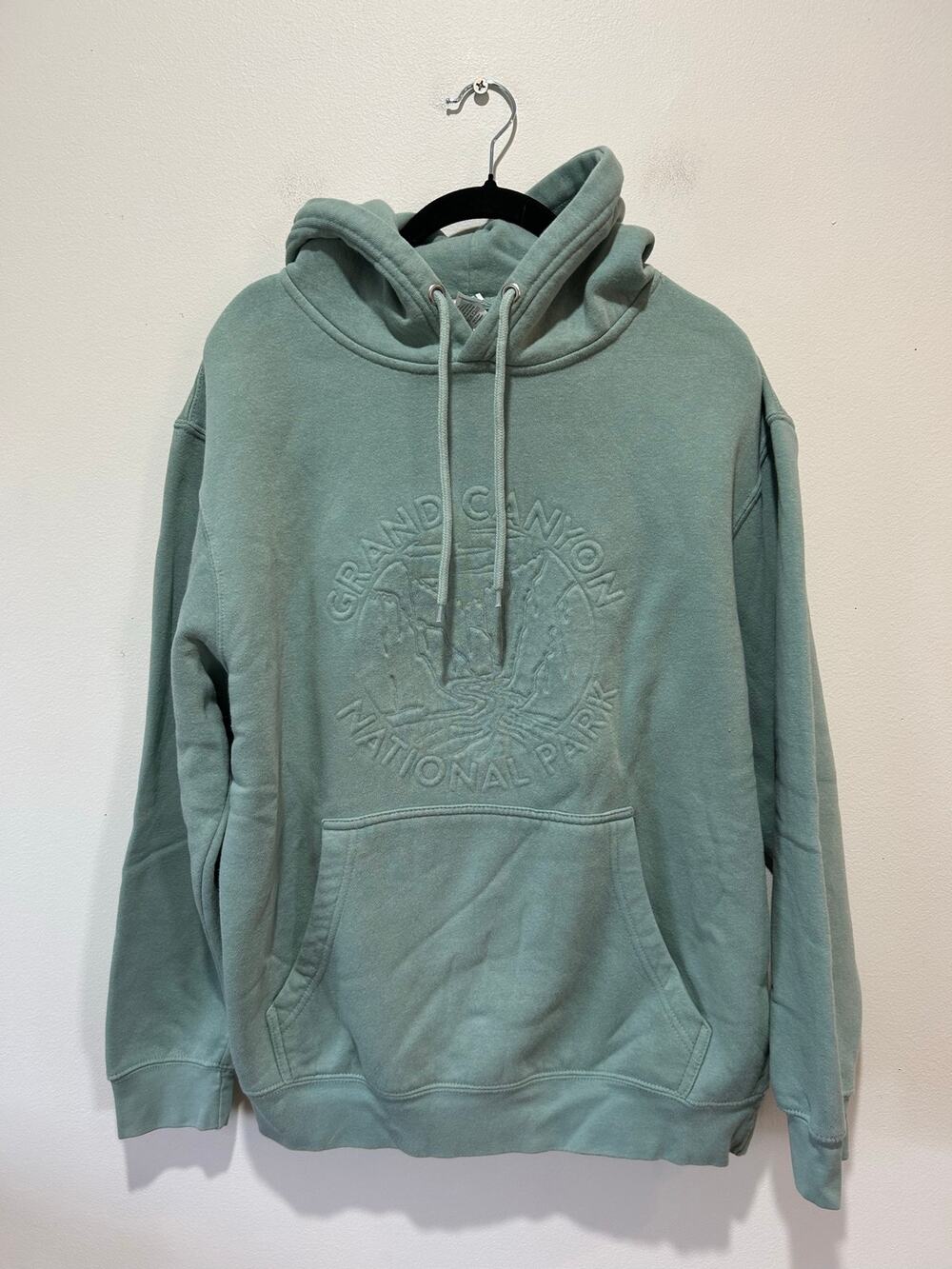 Grand Canyon National Park green hoodie womens size M front logo